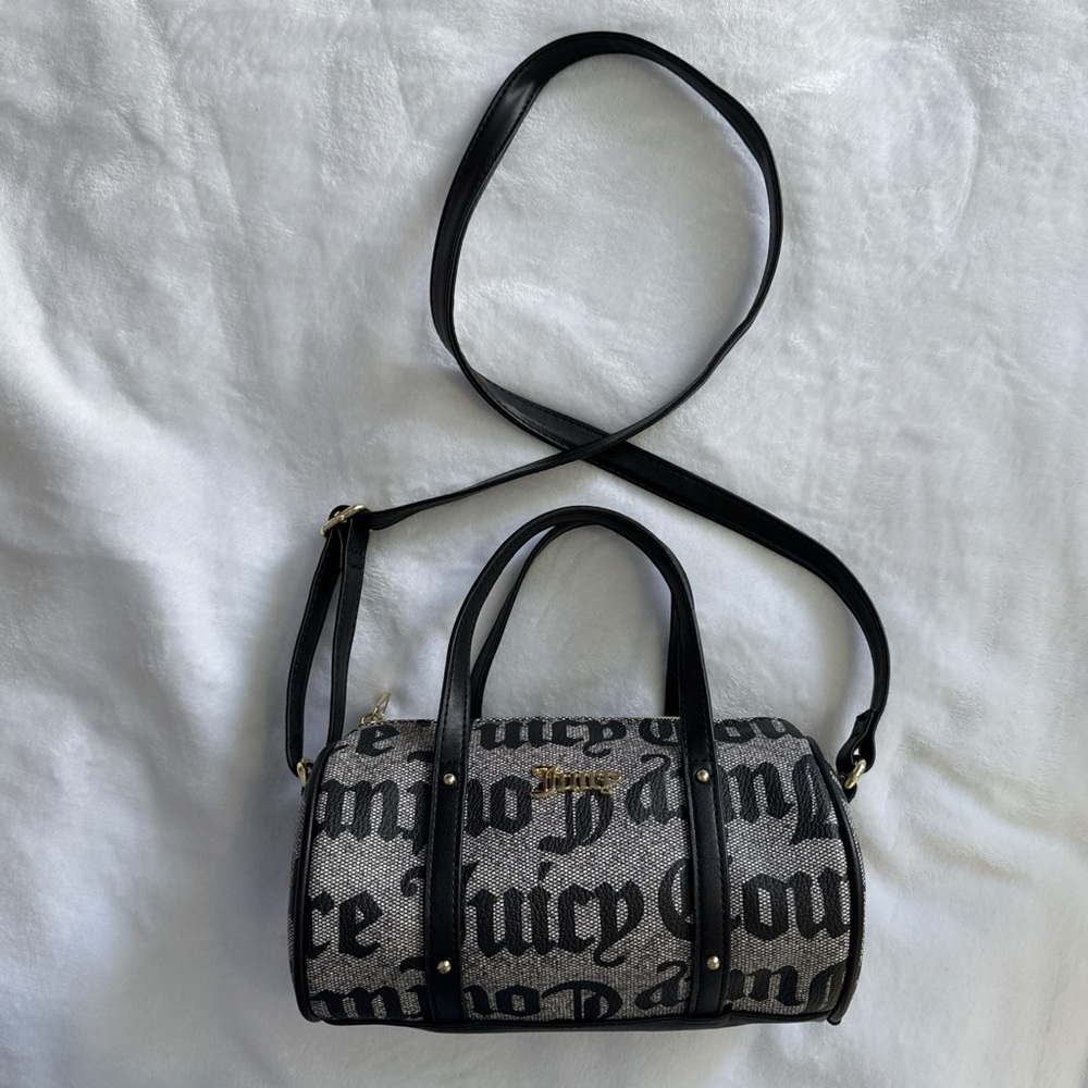 Juicy Couture Black and Gray logo Bag